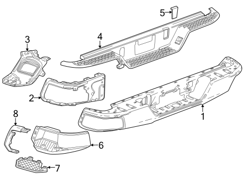 2023 Chevy Colorado Bumper & Components - Rear Diagram 2 - Thumbnail