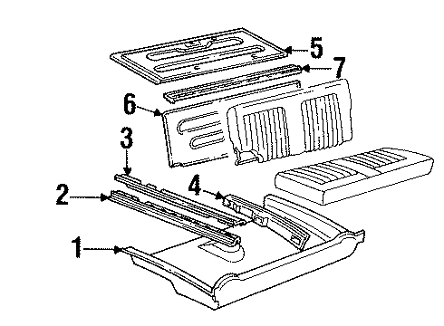 1993 Buick Roadmaster Interior Trim - Rear Body Diagram