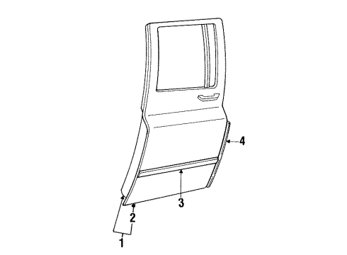 1986 Chevy C30 Door & Components Diagram 2 - Thumbnail