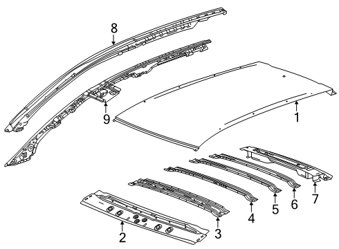 2024 Chevy Blazer EV Roof & Components Diagram