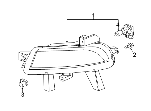 2015 Buick LaCrosse Daytime Running Lamp Components Diagram