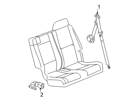 2012 Chevy Tahoe Seat Belt - Body Diagram 3 - Thumbnail