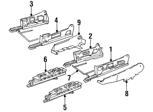 1990 Oldsmobile Cutlass Supreme Adjust Handle, Driver Side Diagram for 16602585