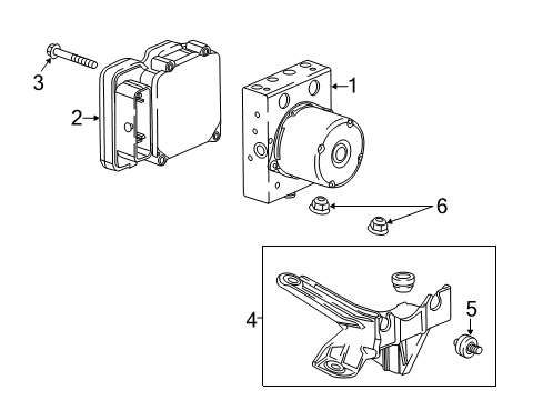 2016 Cadillac ATS Mount Bracket Diagram for 84960631