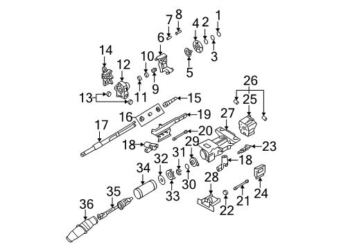 2003 Cadillac DeVille Cam Washer Diagram for 26011609