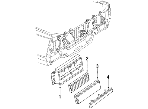 1987 Pontiac 6000 Backup & License Lamps Diagram 2 - Thumbnail