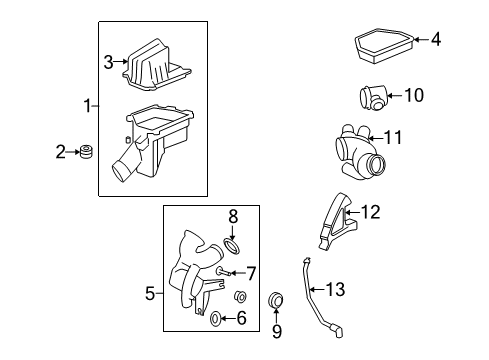 2008 Saturn Vue PCV Tube Diagram for 12601254