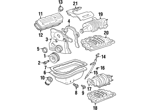 1995 Pontiac Bonneville Manifold Gasket Diagram for 89017817