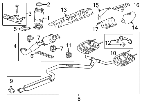 2011 Buick LaCrosse Front Pipe Diagram for 20973112