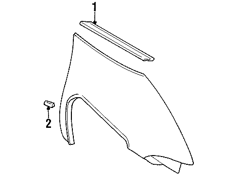 1994 Chevy Lumina APV Exterior Trim - Fender Diagram