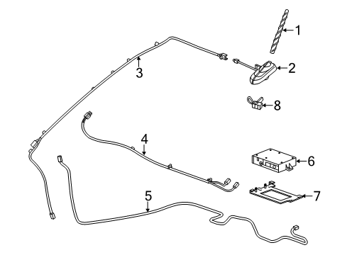 2014 Chevy Spark EV Communication System Components Diagram