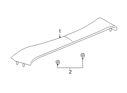 2001 Chevy Impala Spoiler, Rear Diagram for 15283945