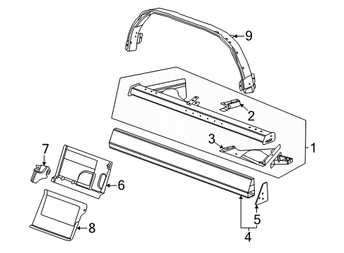 2025 Chevy Corvette Rear Body Diagram 2 - Thumbnail
