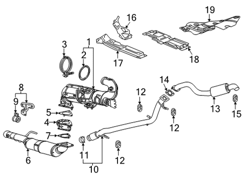 2024 Chevy Suburban Exhaust Components Diagram 2 - Thumbnail
