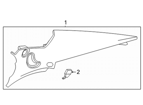 2025 Cadillac CT5 Interior Trim - Quarter Panels Diagram