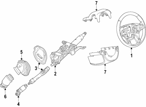 2017 Buick LaCrosse Lower Column Cover Diagram for 26674938