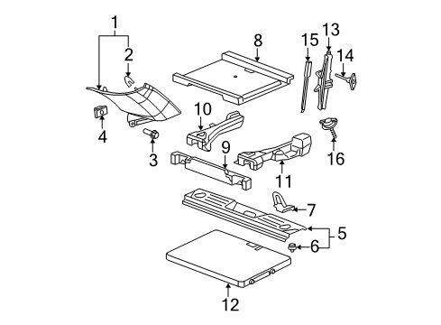 2009 Chevy Equinox Insert Panel, Gray, Rear Diagram for 15792940