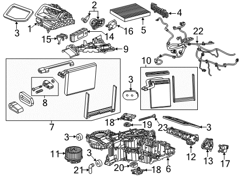 2018 Chevy Silverado 1500 Drain Hose Diagram for 15138625