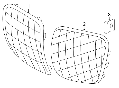 2007 Pontiac Solstice Grille & Components Diagram