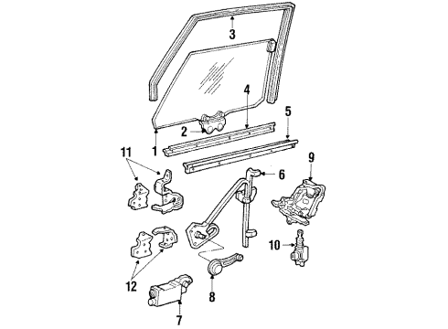 1984 Oldsmobile 98 Sealing Strip, Rear Driver Side Diagram for 20154571