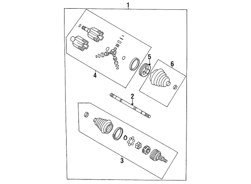 2001 Chevy Lumina Axle Shaft - Front Diagram