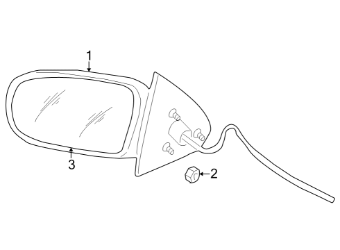 2006 Chevy Trailblazer EXT Outside Mirrors Diagram
