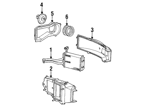 1987 Chevy S10 Blazer Heater Components Diagram