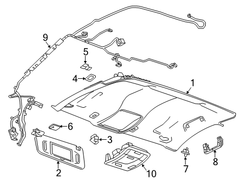 2016 Chevy Silverado 2500 HD Interior Trim - Cab Diagram 8 - Thumbnail
