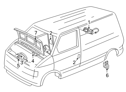 1993 GMC Safari Label Diagram for 10129530