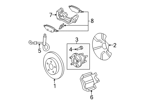 2009 Chevy Malibu Brake Components Diagram 4 - Thumbnail