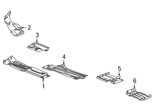 2025 Chevy Silverado 3500 HD Heat Shields Diagram 2 - Thumbnail