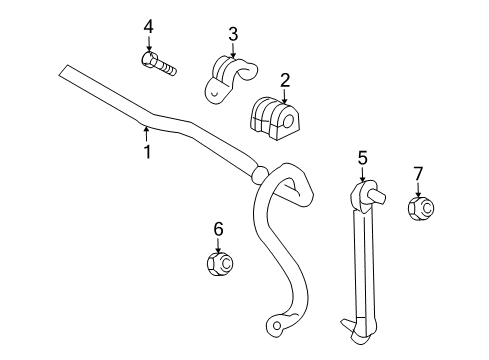 2011 Chevy Aveo5 Stabilizer Bar & Components Diagram 2 - Thumbnail
