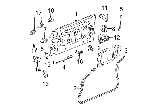 2005 GMC Envoy XUV Tail Gate Diagram