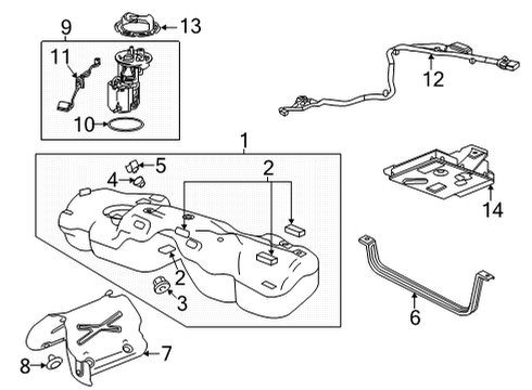 2023 Cadillac CT4 High Pressure Line Diagram for 12656726