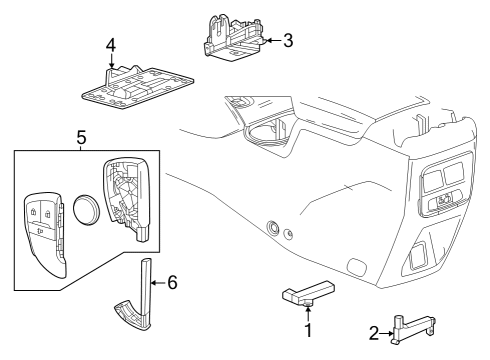 2024 Chevy Colorado Keyless Entry Components Diagram