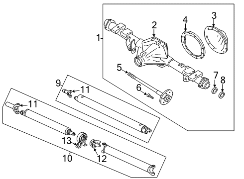 2012 Chevy Colorado Axle Housing - Rear Diagram