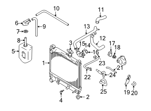 2000 Chevy Tracker Upper Hose Diagram for 30027980
