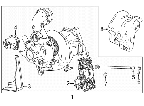 2025 Buick Enclave Turbocharger & Components Diagram 2 - Thumbnail