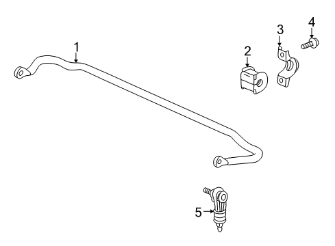 2010 Saturn Vue Stabilizer Bar & Components Diagram 5 - Thumbnail