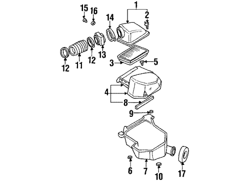 2002 Oldsmobile Aurora Upper Housing Diagram for 12482801