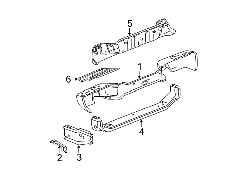 2005 Chevy Colorado Bumper & Components - Rear Diagram