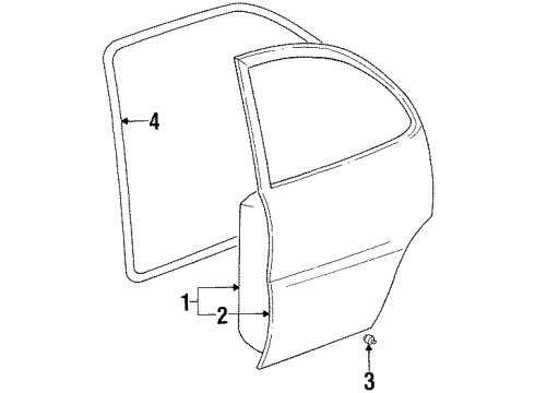 1999 Chevy Prizm Door & Components Diagram 2 - Thumbnail