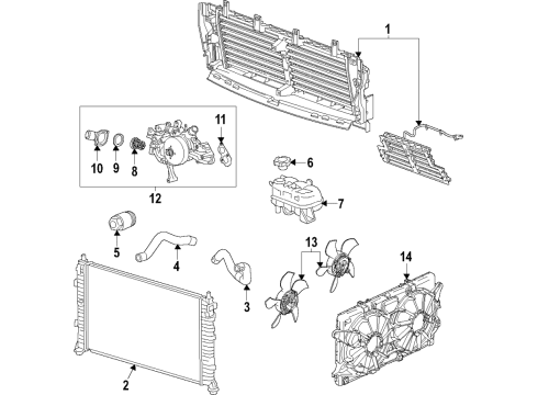 2021 Cadillac Escalade ESV Cooling System Diagram 2 - Thumbnail