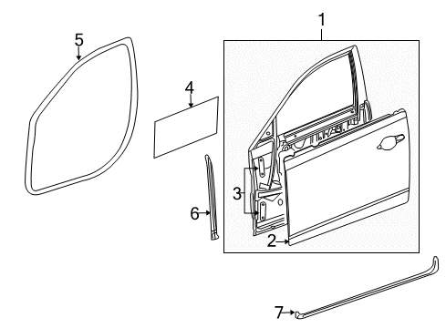 2012 Cadillac CTS Door & Components Diagram 3 - Thumbnail