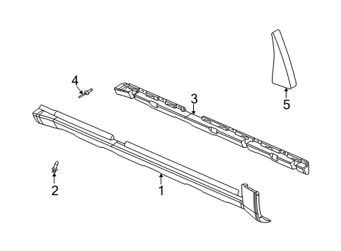 2003 Saturn Vue Exterior Trim - Pillars Diagram