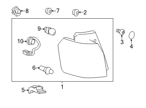 2011 GMC Terrain Turn Signal Bulb Diagram for 19355642