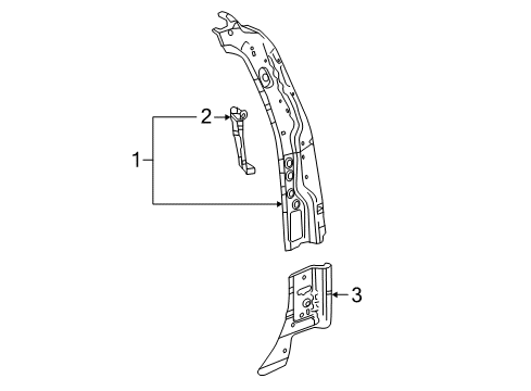 2018 Chevy Silverado 1500 Lower Panel, Driver Side Diagram for 23226121