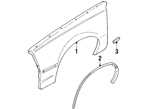 1987 Chevy Cavalier Fender & Components Diagram