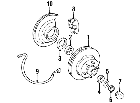 1989 Chevy C2500 Front Brakes Diagram 2 - Thumbnail