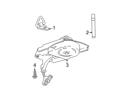 2004 Pontiac Aztek Spare Tire Carrier Diagram